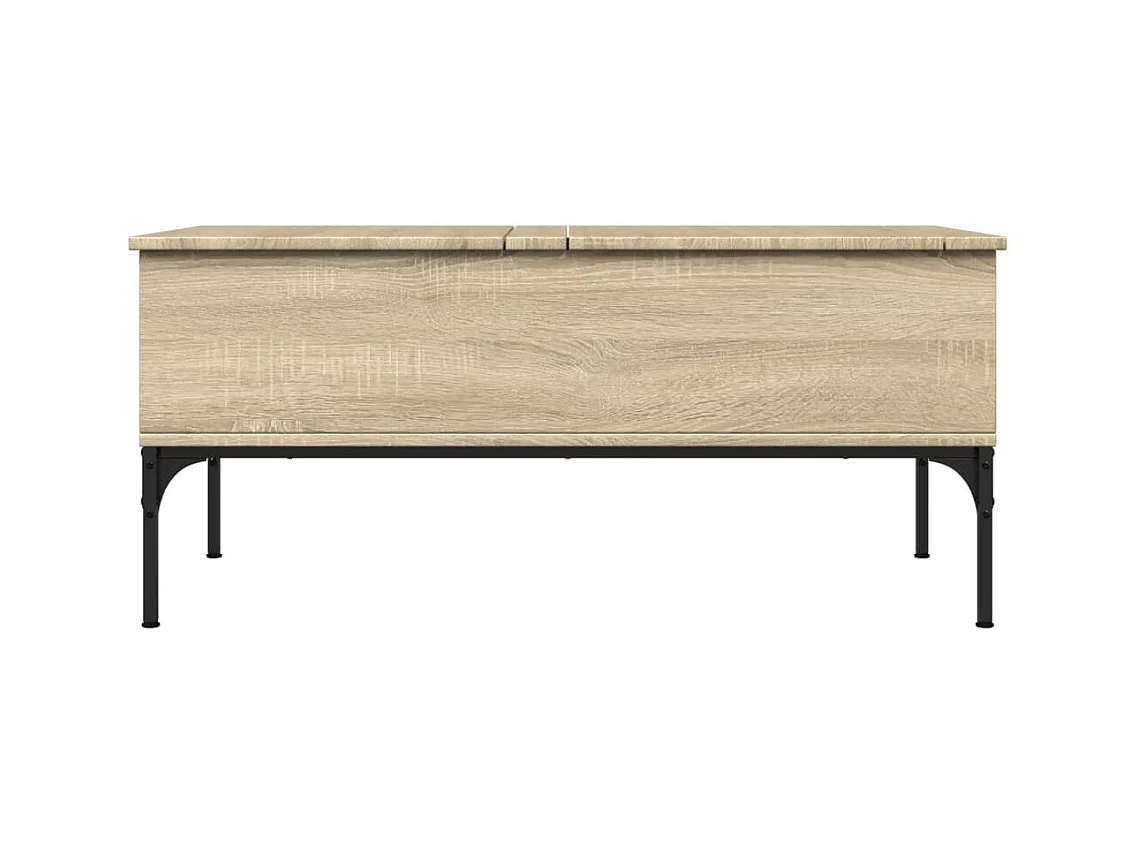 Sonoma eiken salontafel 100x50x45cm bewerkt hout en metaal