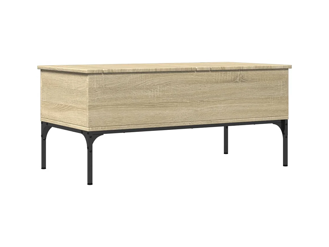 Sonoma eiken salontafel 100x50x45cm bewerkt hout en metaal