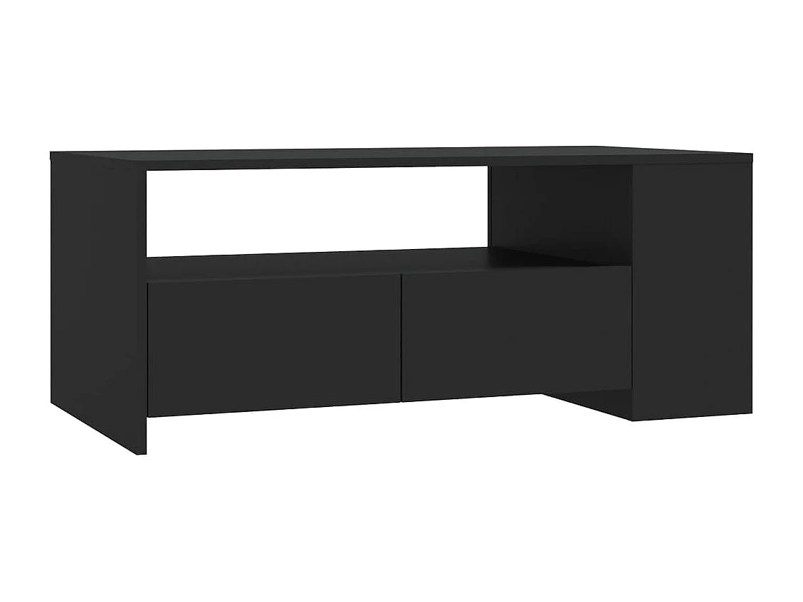Table basse noir 102x55x42 cm bois d'ingénierie