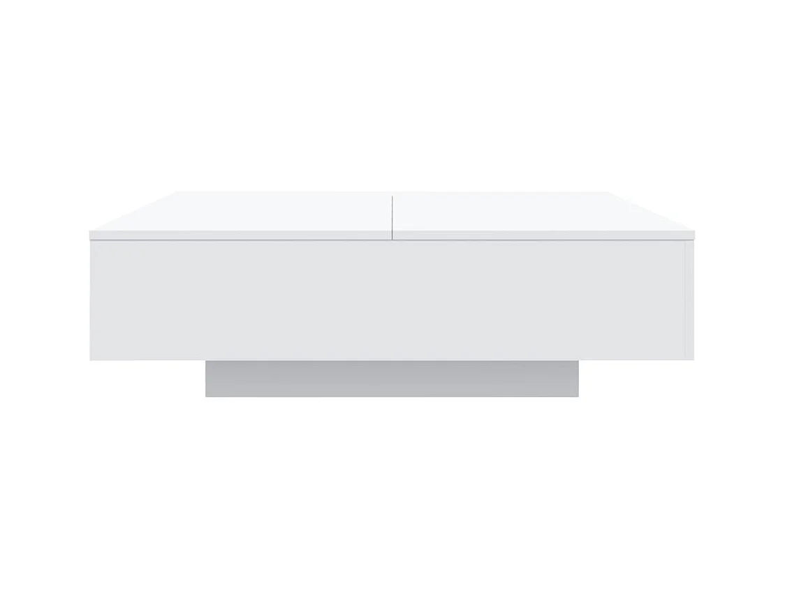 Table basse avec lumières LED blanc 100x100x31 cm