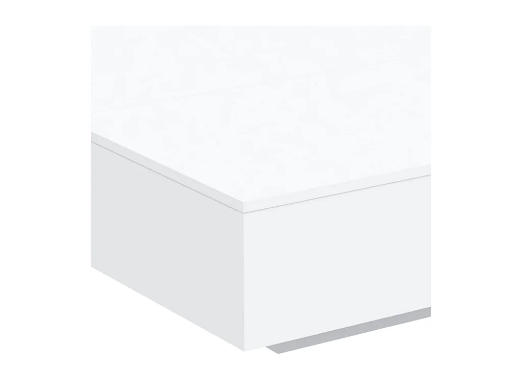 Table basse avec lumières LED blanc 100x100x31 cm