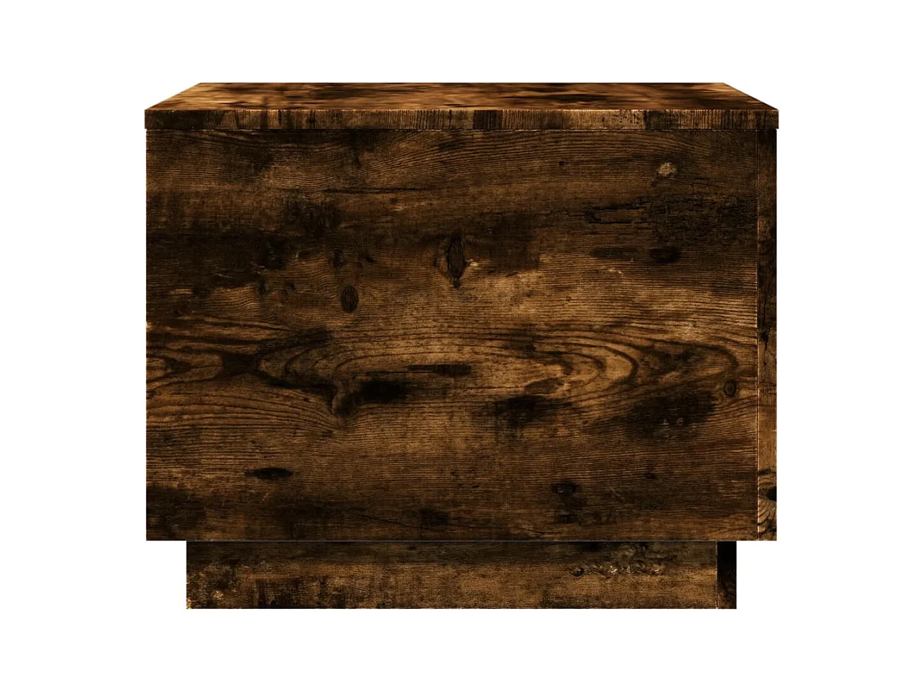 Table basse avec lumières LED chêne fumé 50x50x40 cm