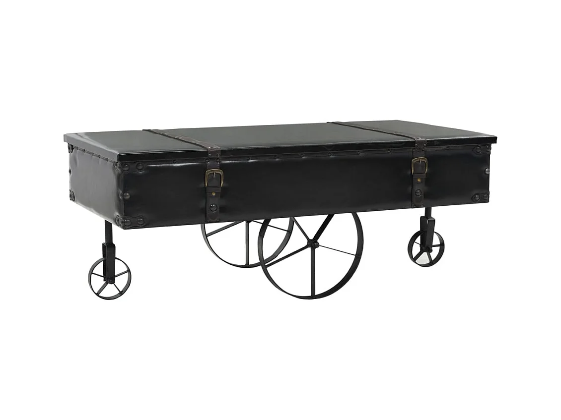 Table basse MDF et bois de sapin 110x55x43 cm