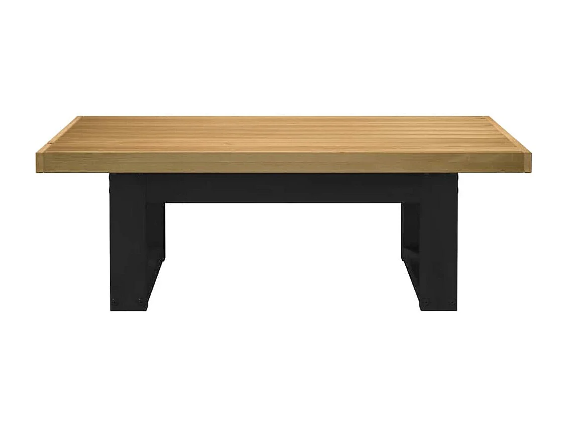 NOAIN Couchtisch mit U-förmigen Beinen 120x60x40 cm massive Kiefer