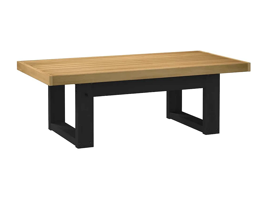 NOAIN Couchtisch mit U-förmigen Beinen 120x60x40 cm massive Kiefer