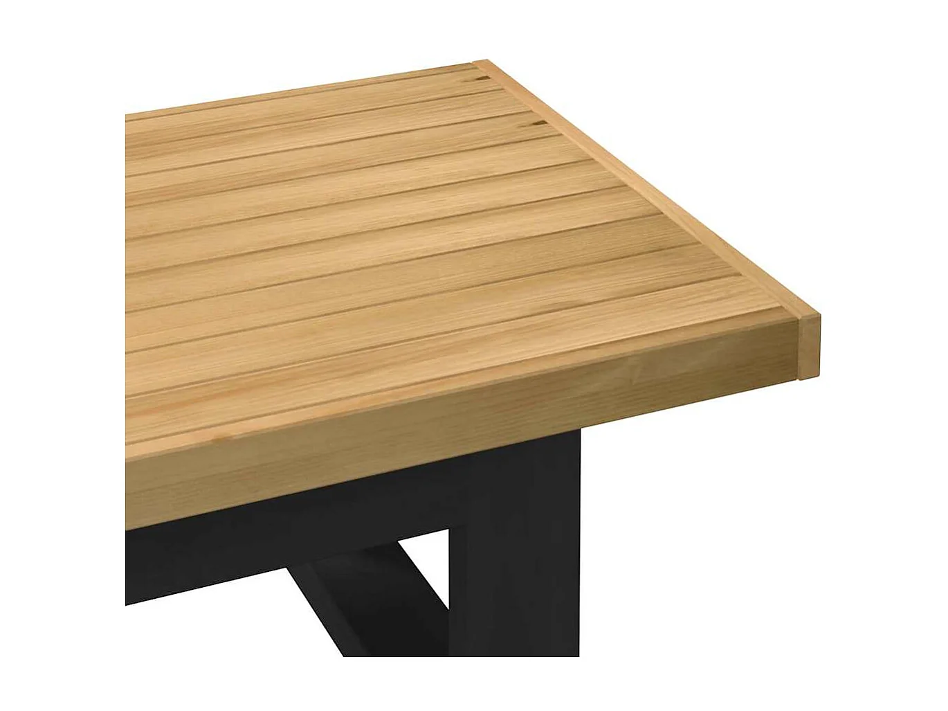 NOAIN Couchtisch mit U-förmigen Beinen 120x60x40 cm massive Kiefer