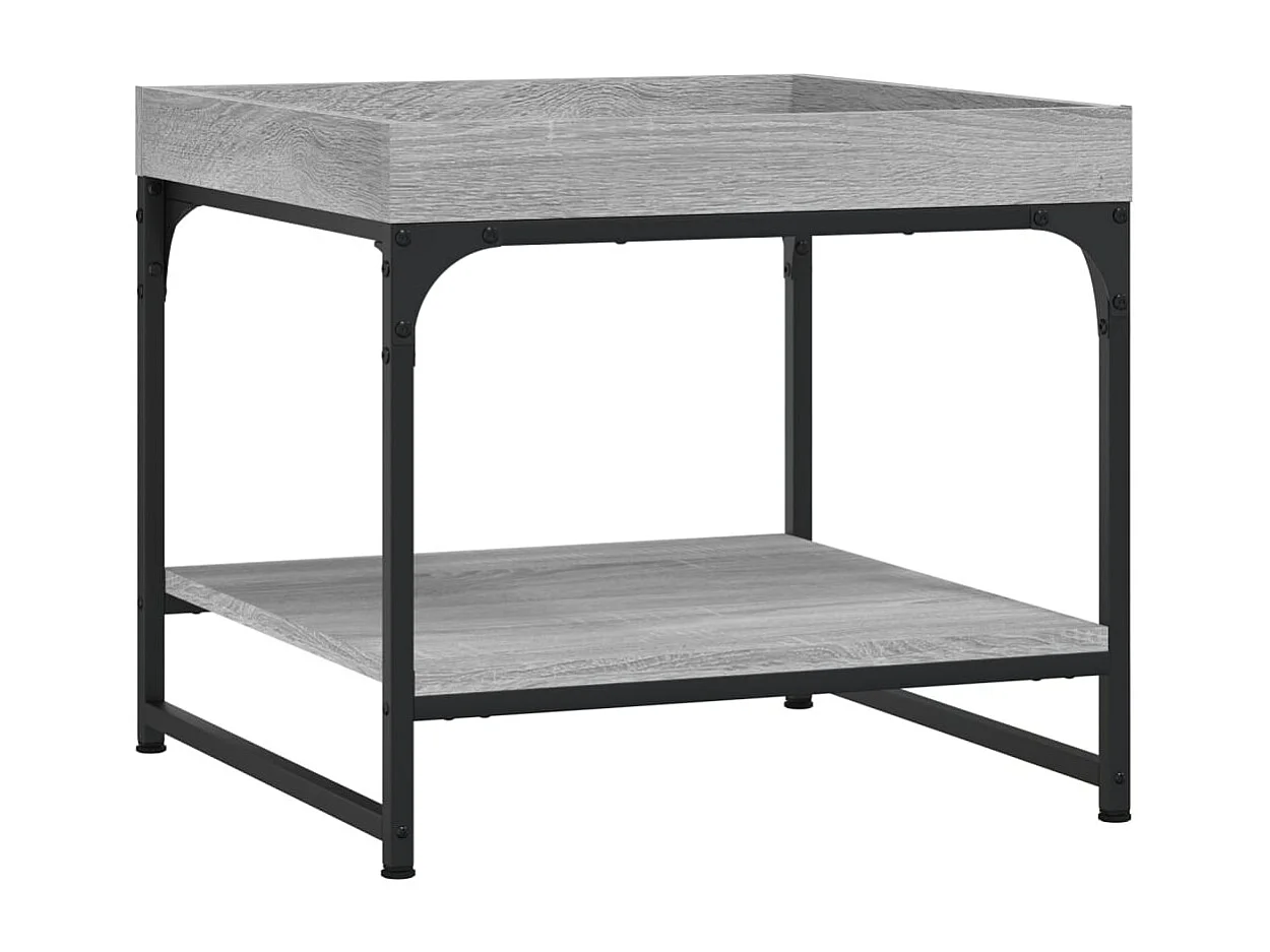 Table basse sonoma gris 49,5x49,5x45 cm bois d'ingénierie