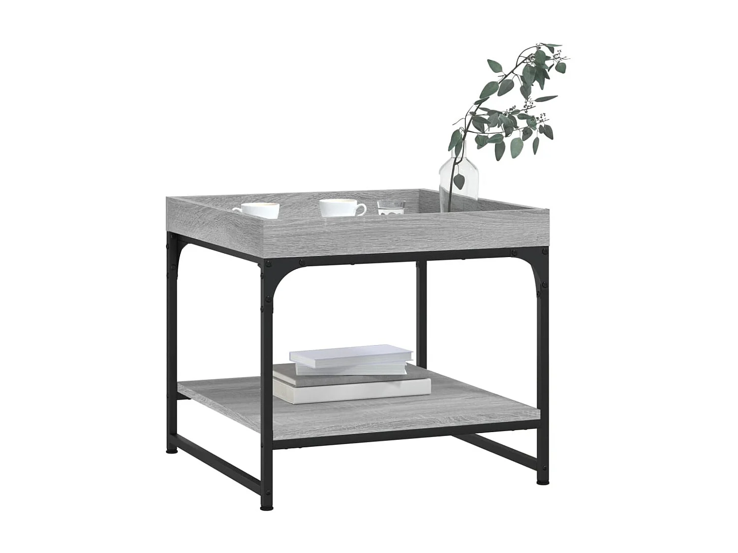 Table basse sonoma gris 49,5x49,5x45 cm bois d'ingénierie