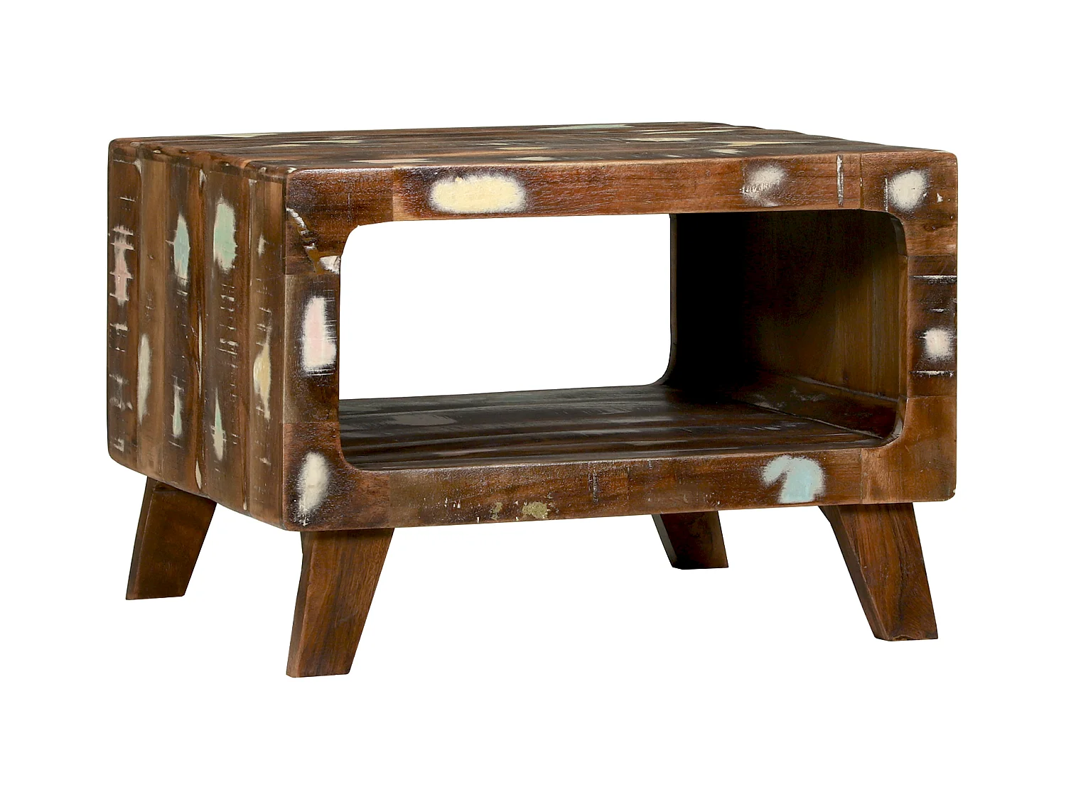 Table basse 50x50x35 cm en bois de récupération