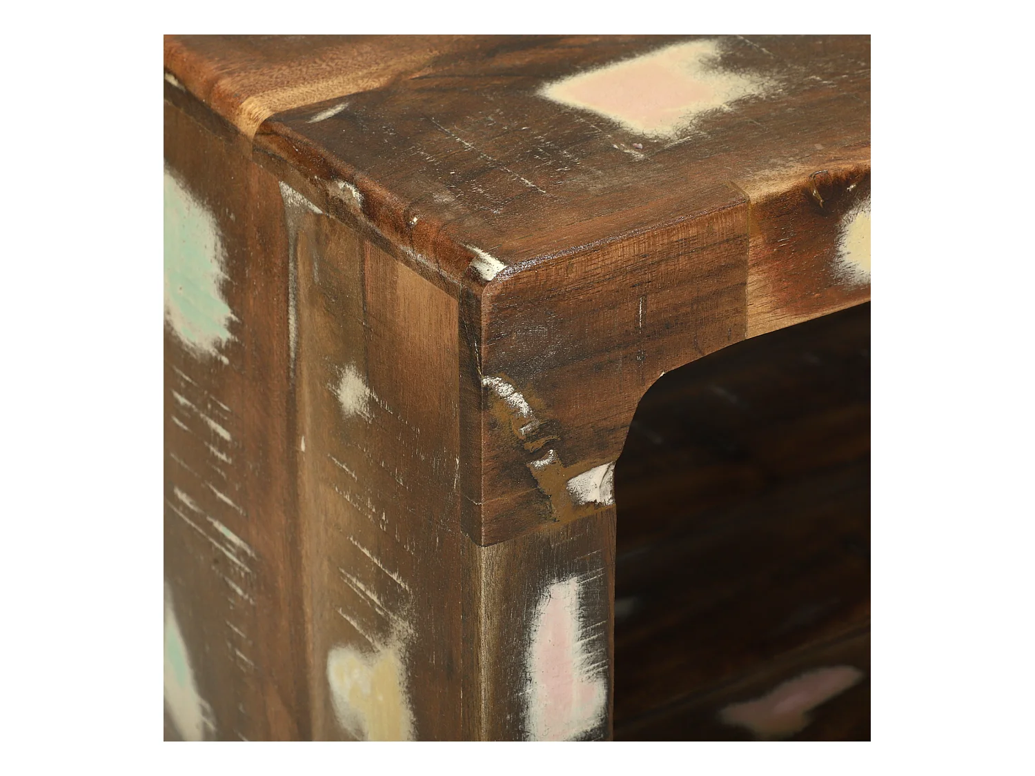 Table basse 50x50x35 cm en bois de récupération