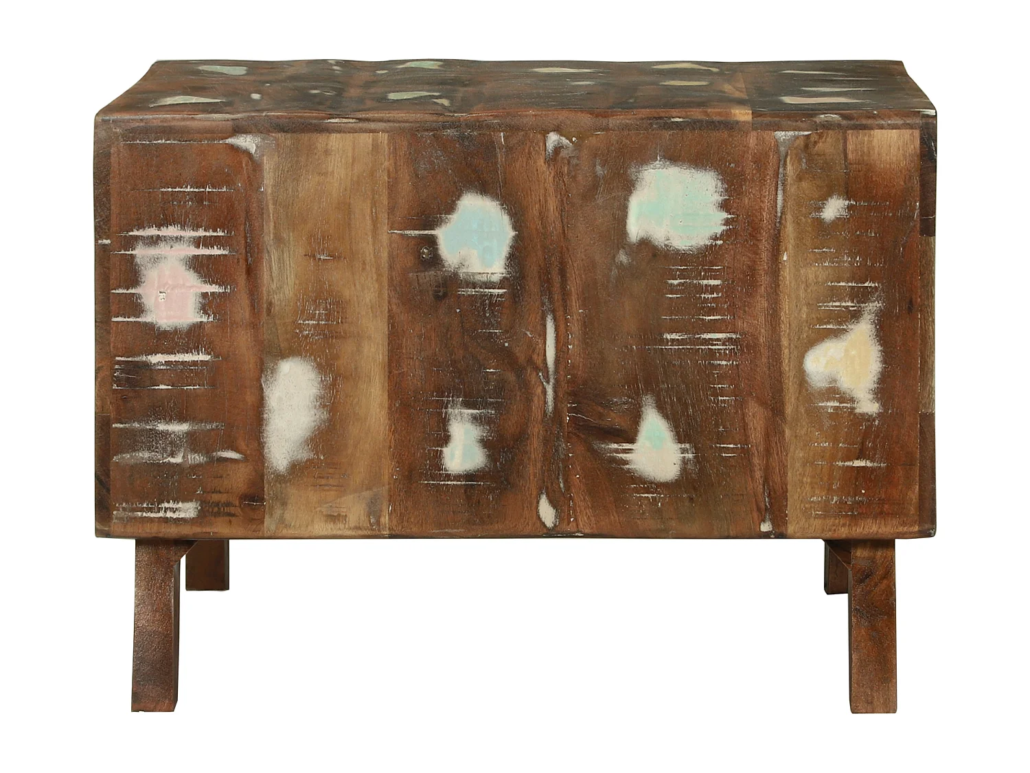 Table basse 50x50x35 cm en bois de récupération