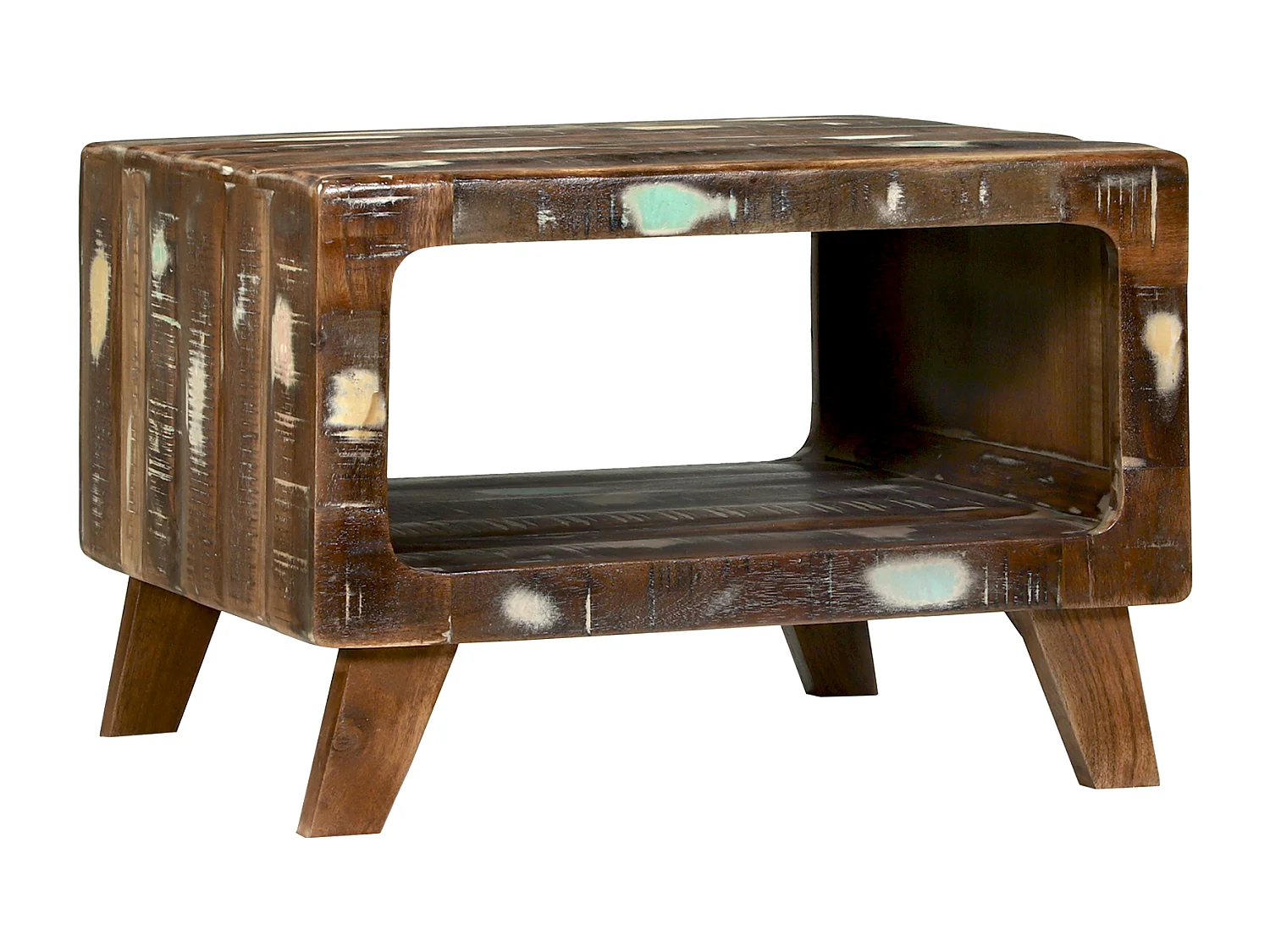 Table basse 50x50x35 cm en bois de récupération