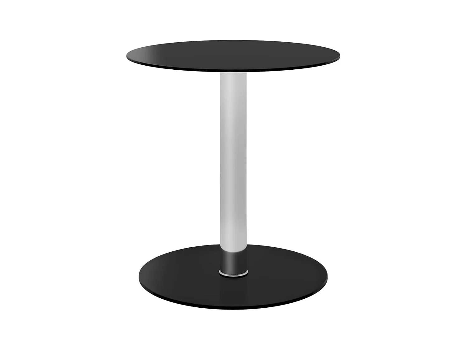 Table basse Noir 40 cm Verre trempé
