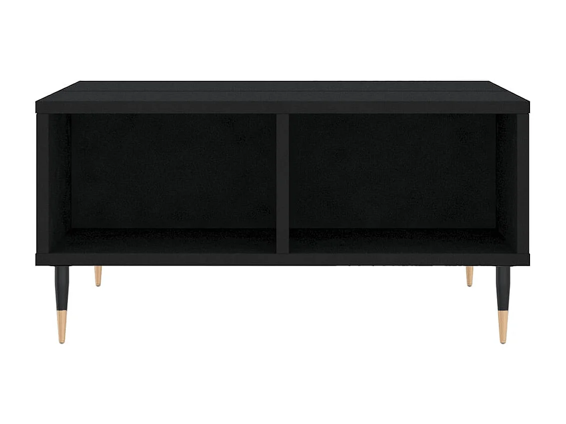 Table basse noir 60x60x30 cm bois d'ingénierie