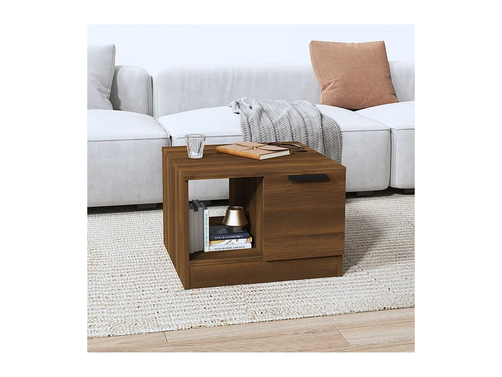 Table basse Chêne marron 50x50x36 cm Bois d'ingénierie
