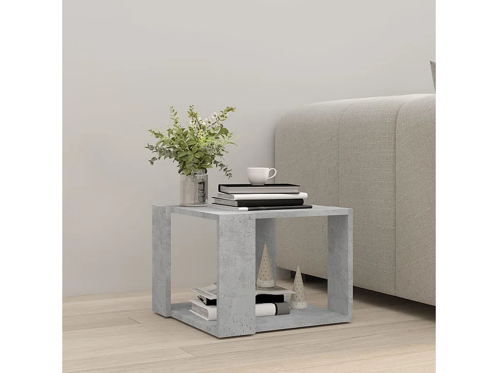 Table basse Gris béton 40x40x30 cm Bois d'ingénierie