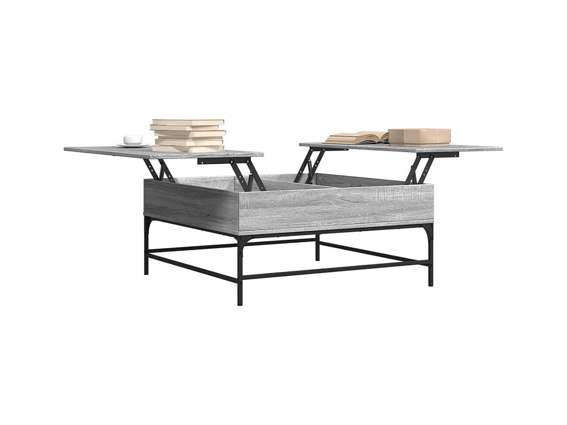 Sonoma salontafel grijs 95x95x45 cm bewerkt hout en metaal
