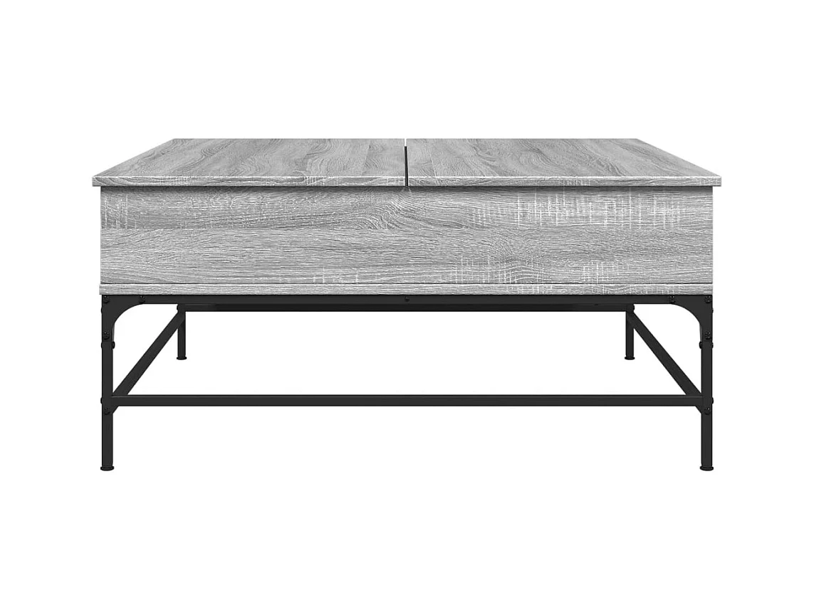 Sonoma salontafel grijs 95x95x45 cm bewerkt hout en metaal