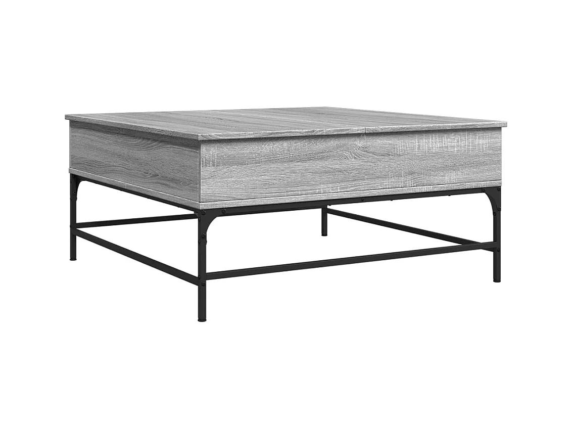 Sonoma salontafel grijs 95x95x45 cm bewerkt hout en metaal