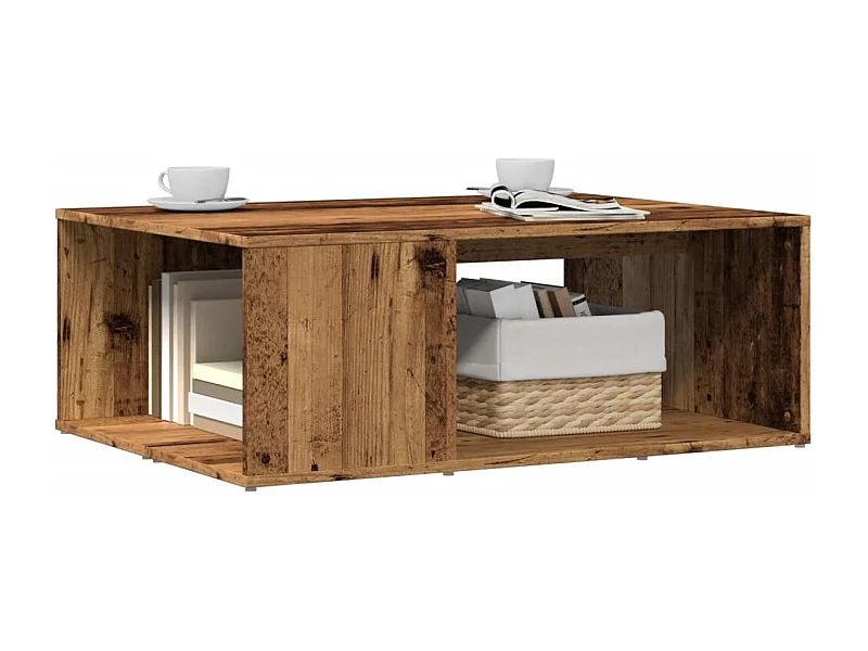 Table basse vieux bois 90x67x33 cm bois d'ingénierie