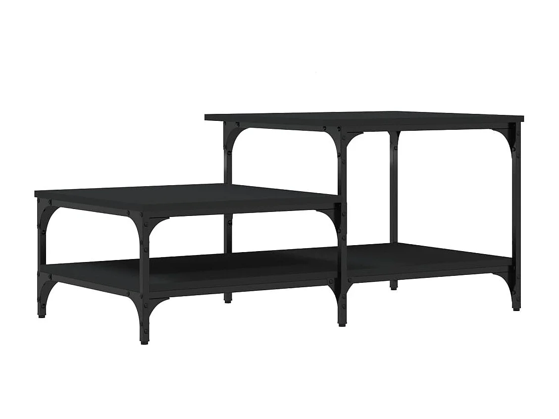 Table basse noir 100x50,5x45 cm bois d'ingénierie