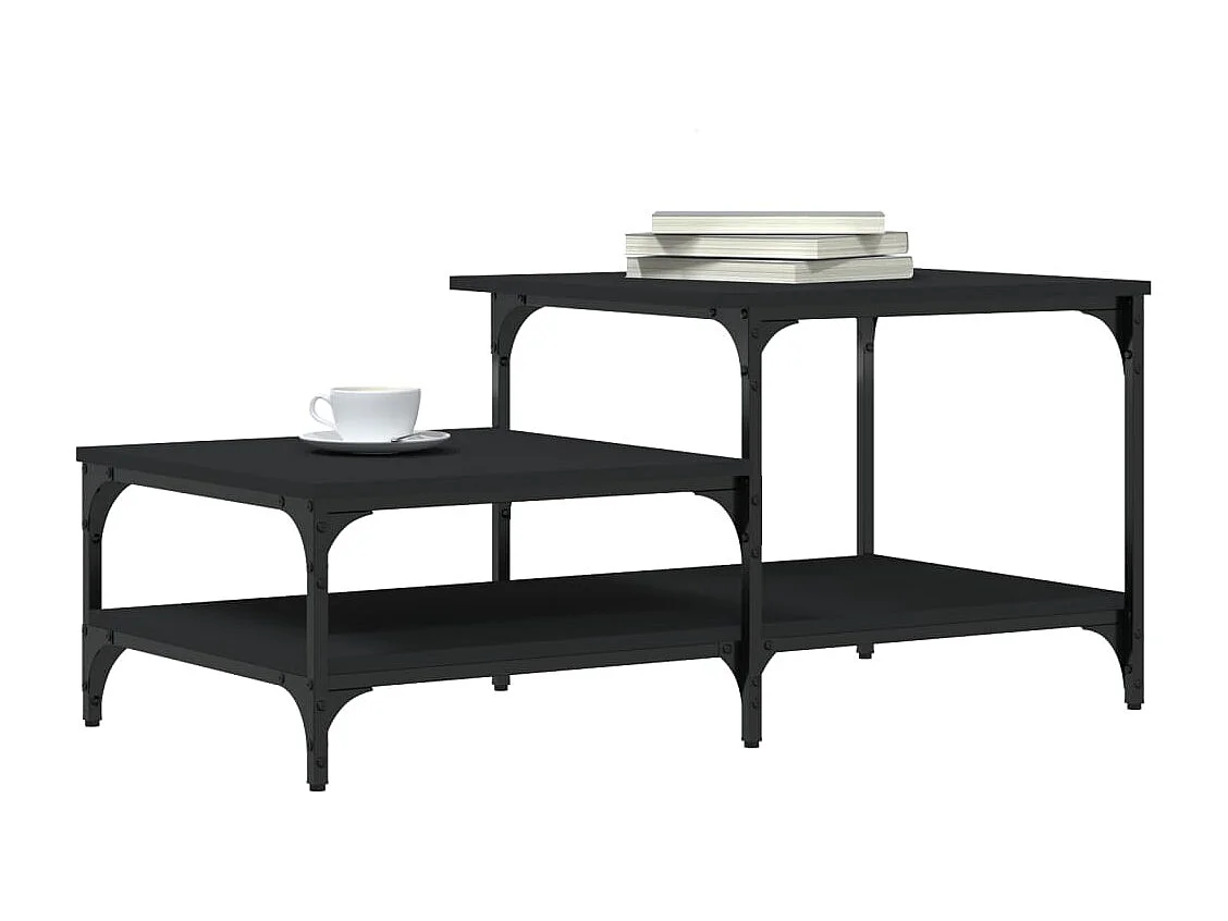 Table basse noir 100x50,5x45 cm bois d'ingénierie