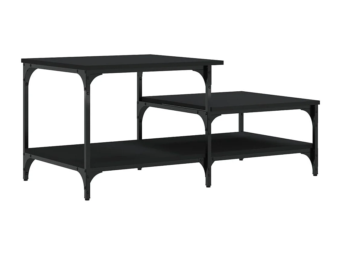 Table basse noir 100x50,5x45 cm bois d'ingénierie