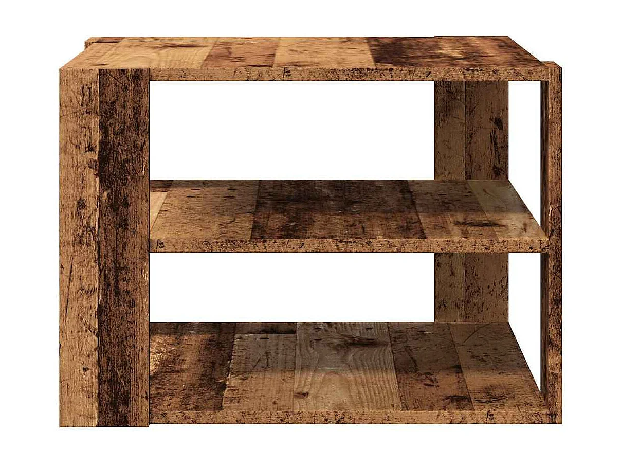 Mesa de centro madera vieja 58x58x40 cm madera de ingeniería