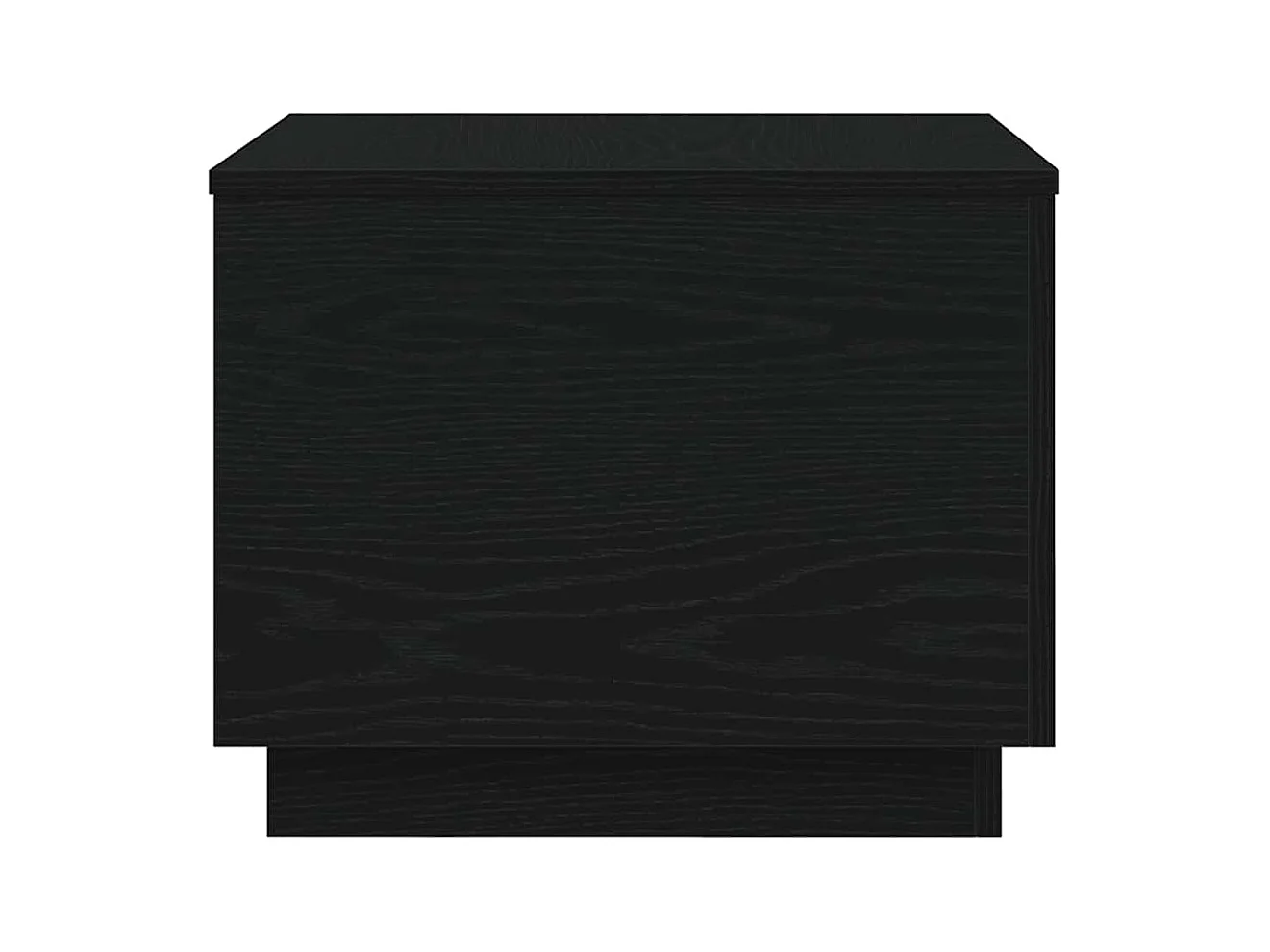 Table basse avec lumières LED chêne noir 50x50x40 cm