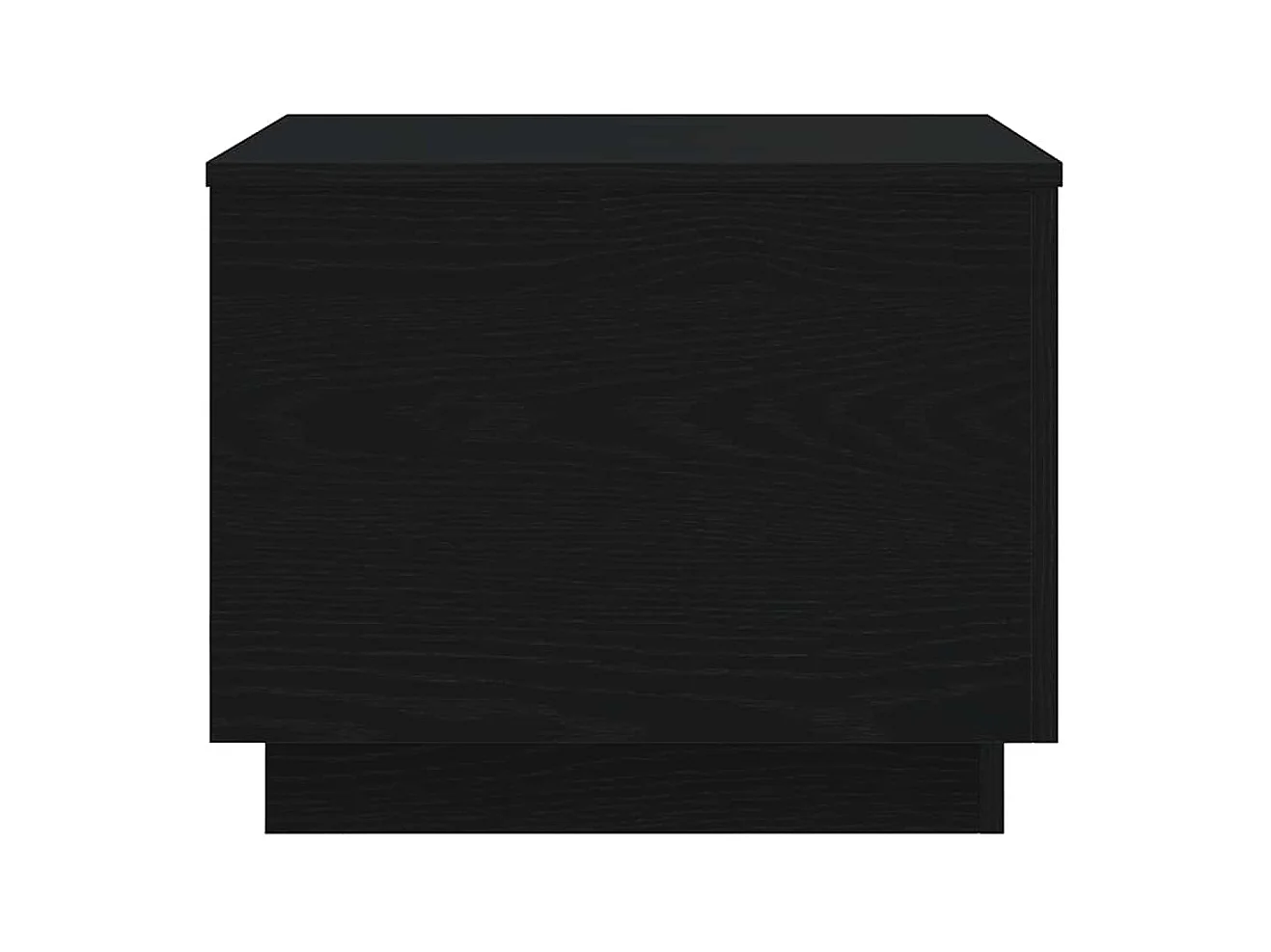 Table basse avec lumières LED chêne noir 50x50x40 cm