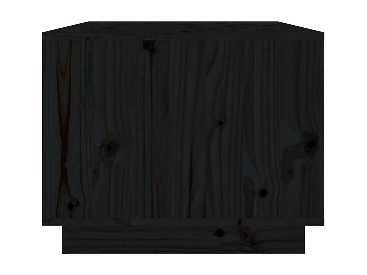 Table basse Noir 80x50x40 cm Bois massif de pin