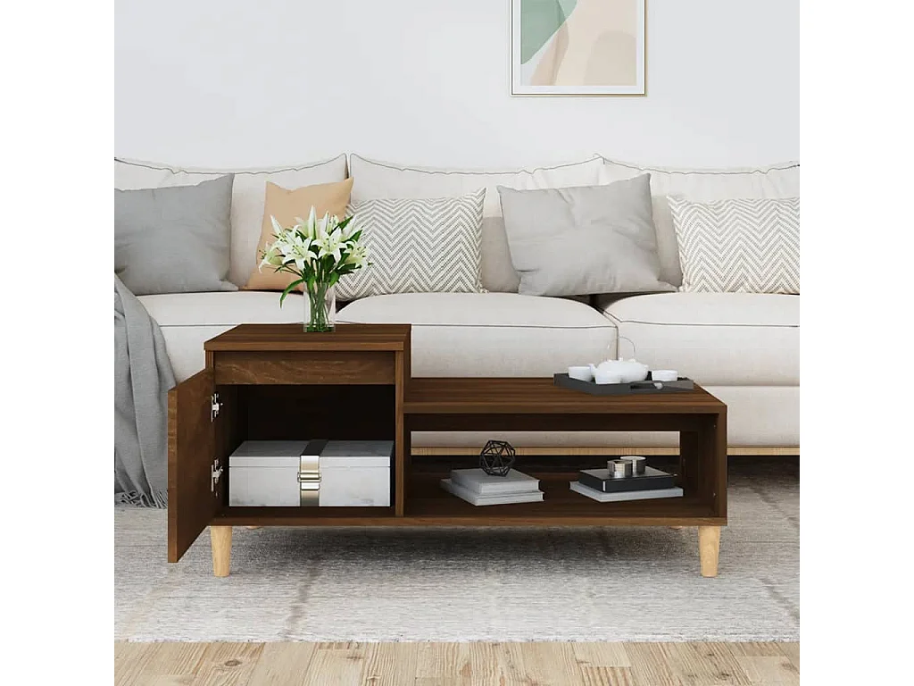 Salontafel Bruin eiken 100x50x45 cm Technisch hout