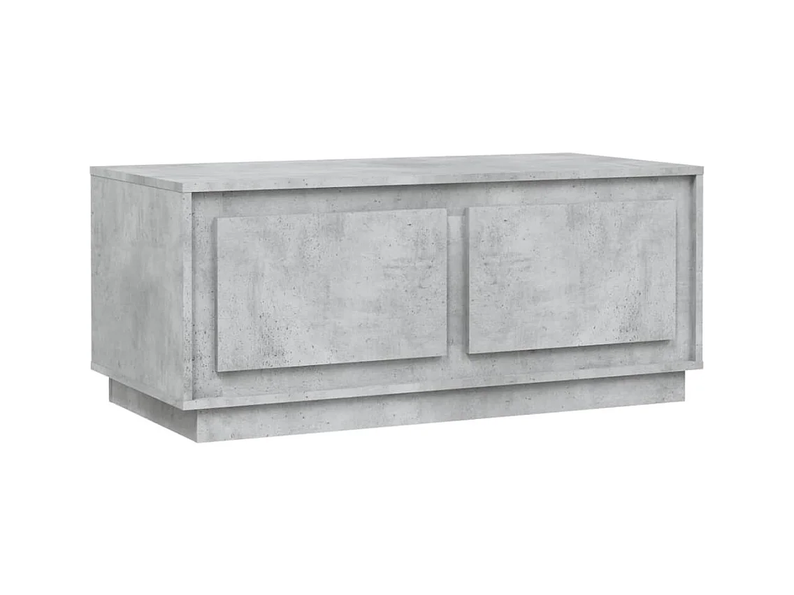 Table basse gris béton 102x50x44 cm bois d'ingénierie