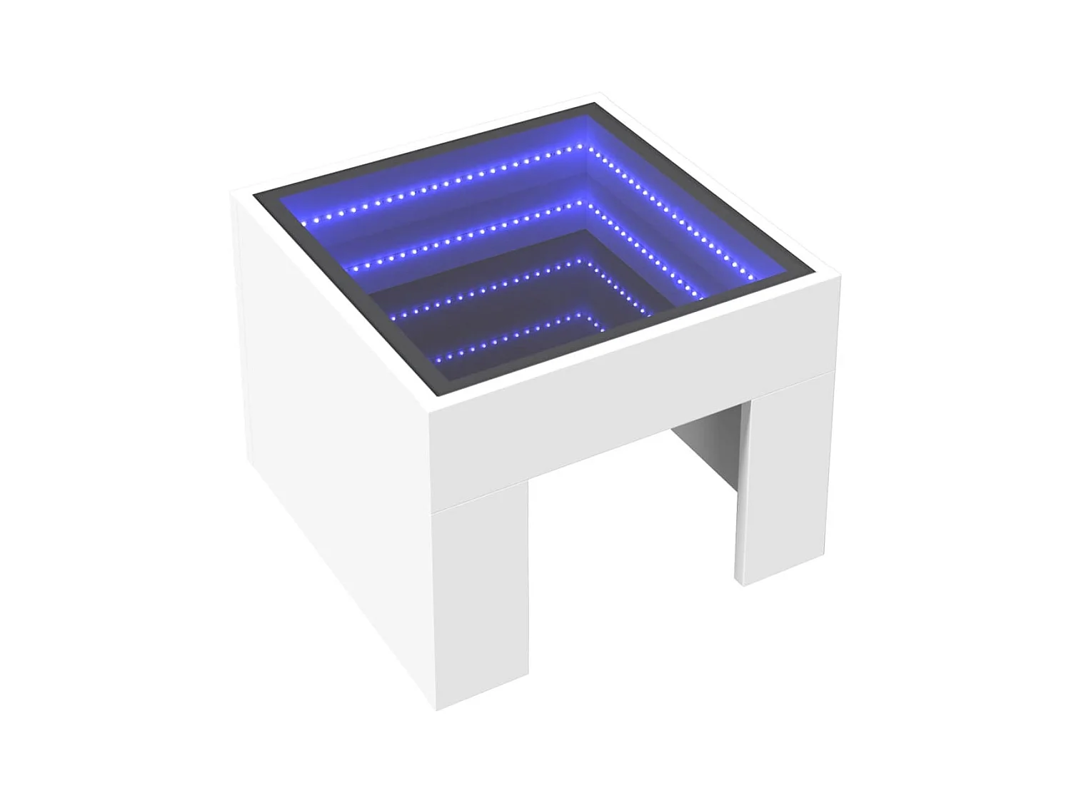 Tavolino con LED bianco infinity 40x40x30 cm
