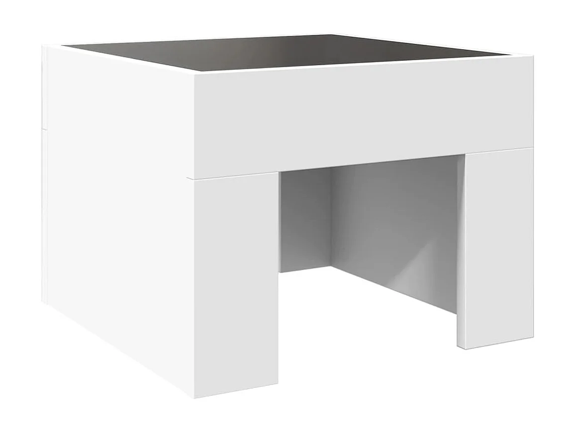 Mesa de centro con LED infinito blanco 40x40x30 cm