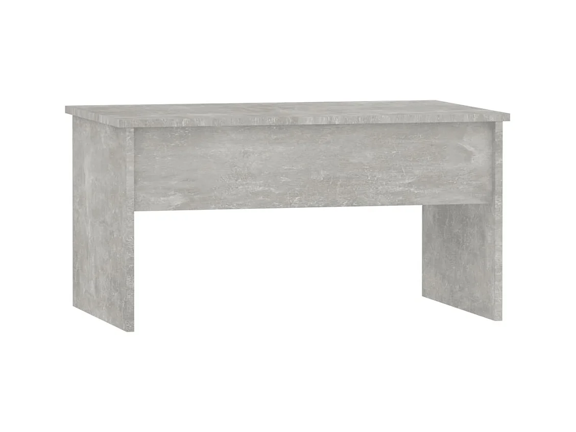 Mesa de centro gris hormigón 80x50,5x41,5 cm madera de ingeniería