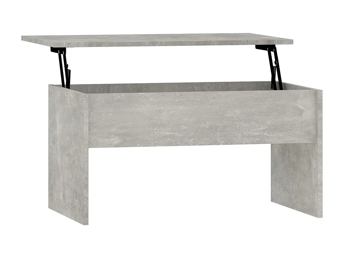 Table basse gris béton 80x50,5x41,5 cm bois d'ingénierie