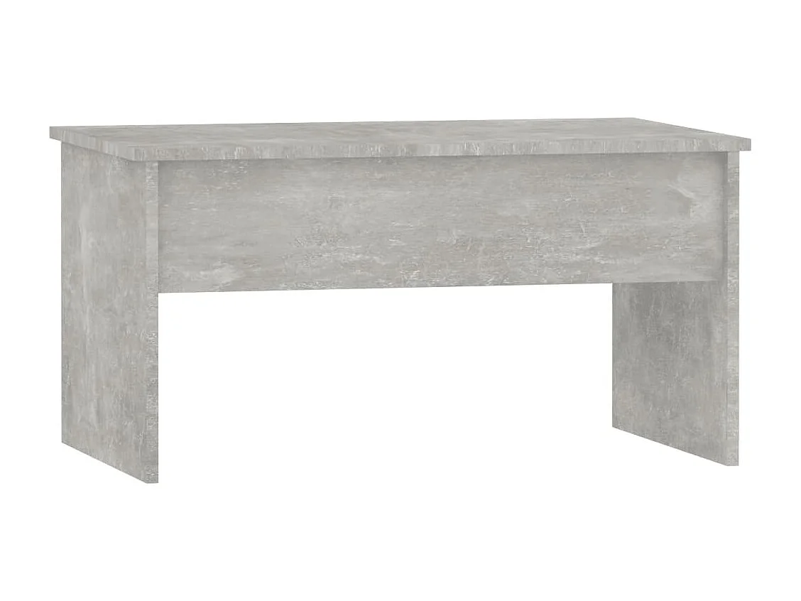 Table basse gris béton 80x50,5x41,5 cm bois d'ingénierie