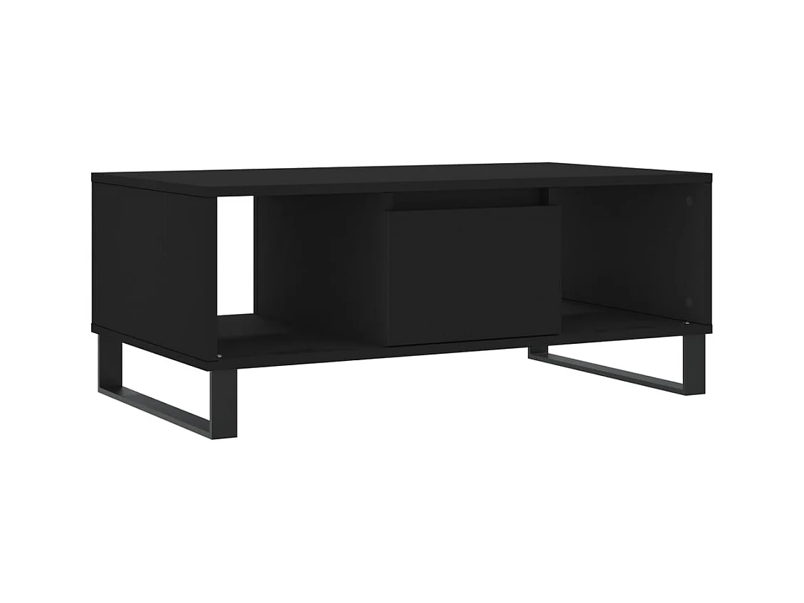 Table basse Noir 90x50x36,5 cm Bois d'ingénierie