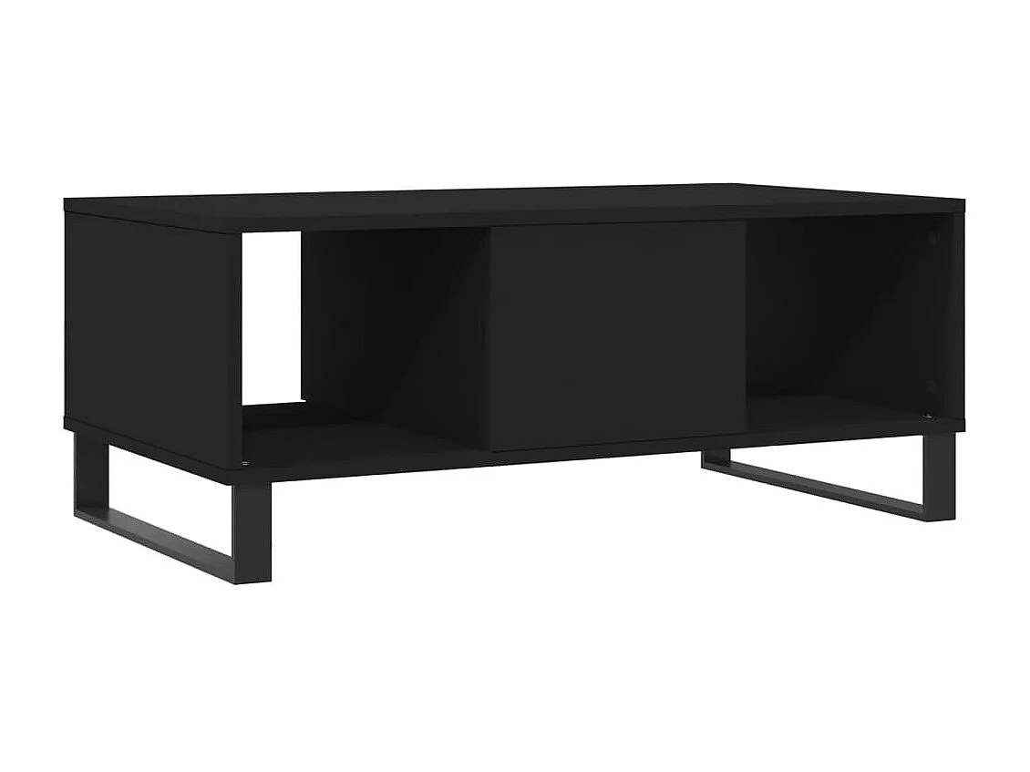 Table basse Noir 90x50x36,5 cm Bois d'ingénierie