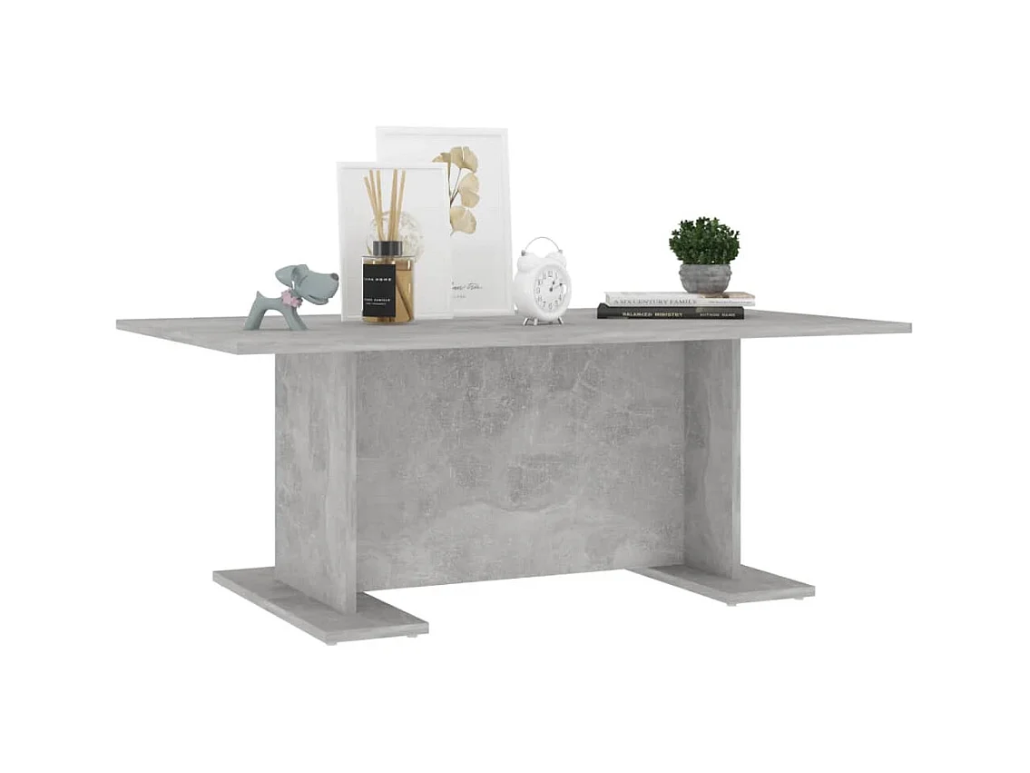 Tavolino da caffè grigio cemento 103,5x60x40 cm in legno ingegnerizzato