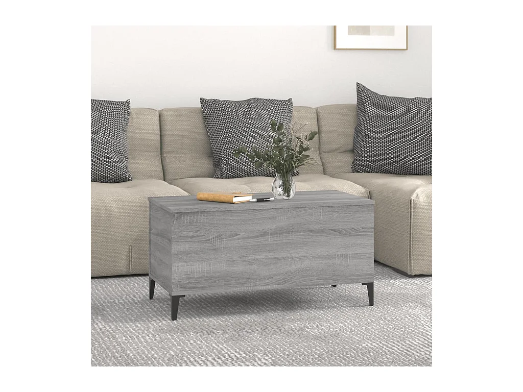 Sonoma salontafel grijs 90x44,5x45 cm Technisch hout