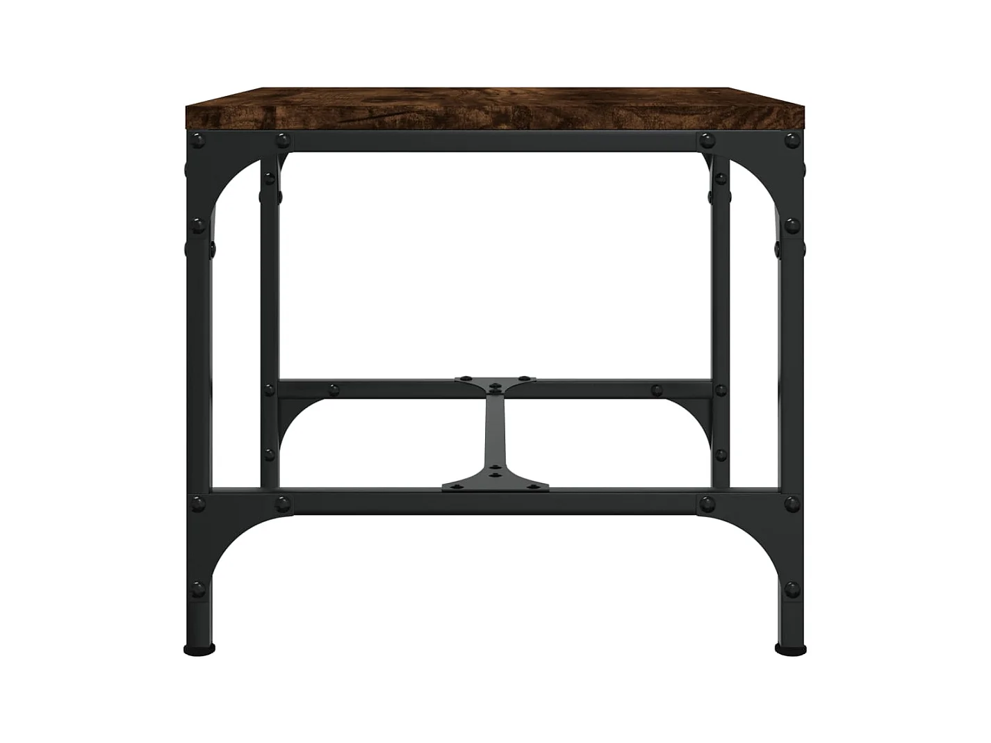 Table d'appoint Chêne fumé 40x40x35 cm Bois d'ingénierie