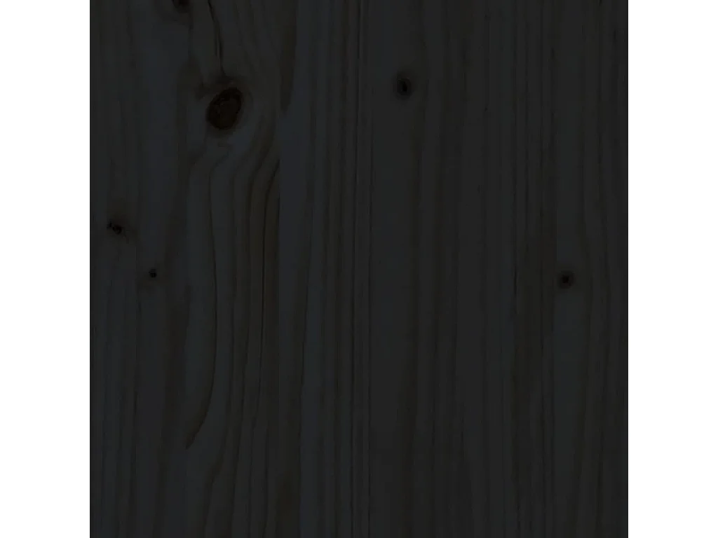 Table basse Noir 80x55x40,5 cm Bois massif de pin