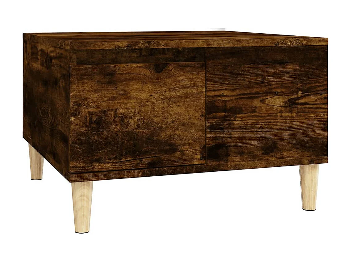 Table basse chêne fumé 55x55x36,5 cm bois d'ingénierie