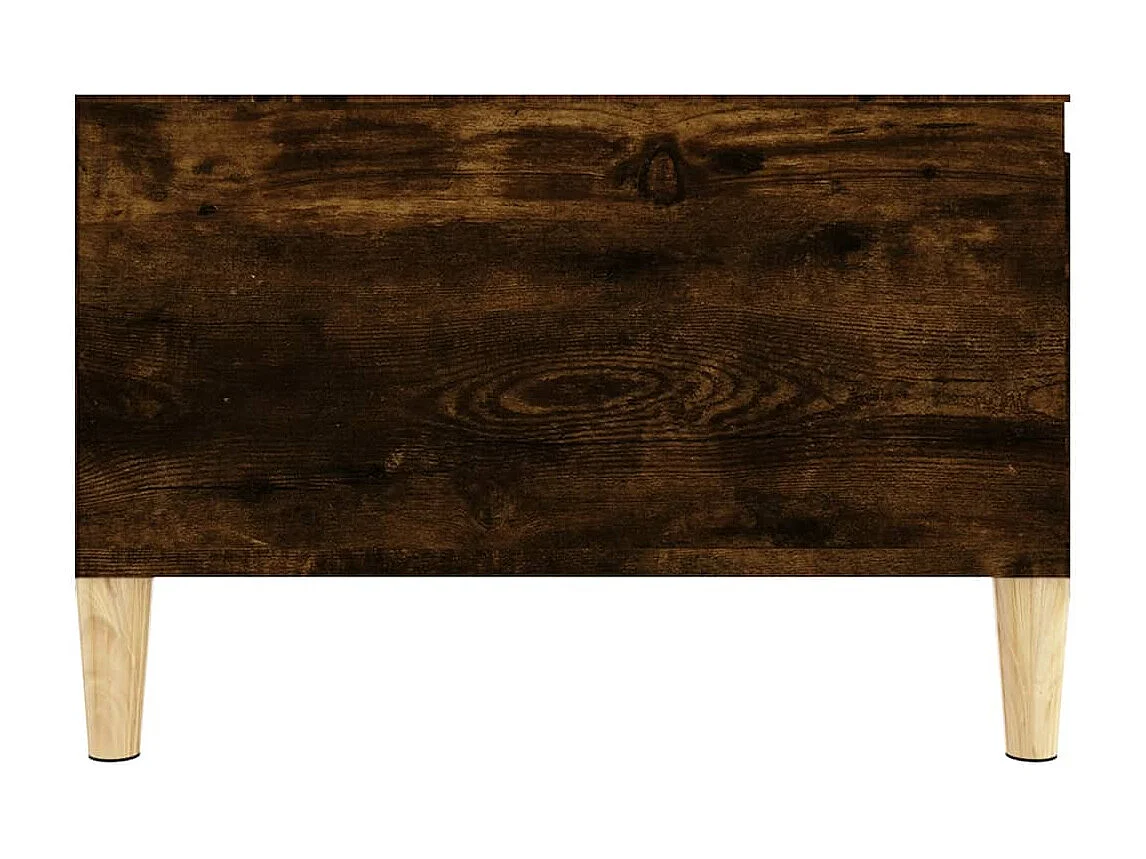 Gerookte eiken salontafel 55x55x36,5 cm bewerkt hout