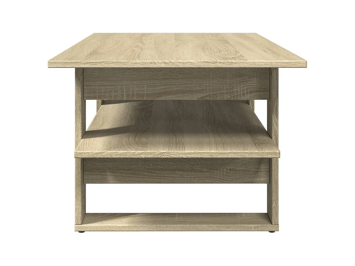 Table basse chêne sonoma 102x55x42 cm bois d'ingénierie