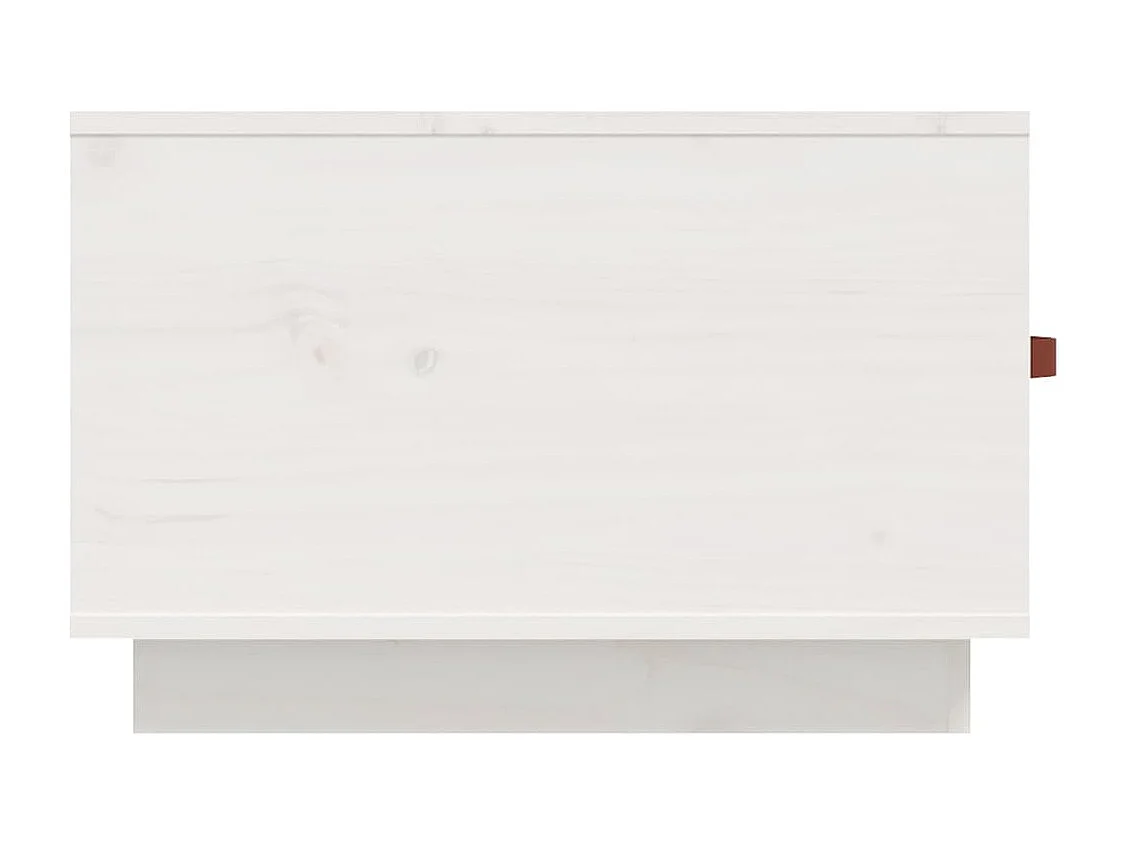 Mesa de centro Blanca 60x53x35 cm Madera maciza de pino