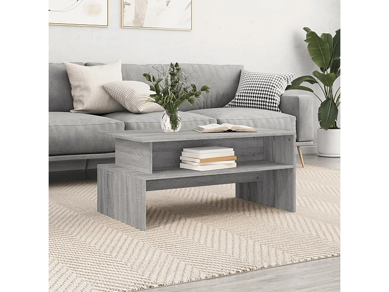 Sonoma salontafel grijs 90x55x42,5 cm bewerkt hout