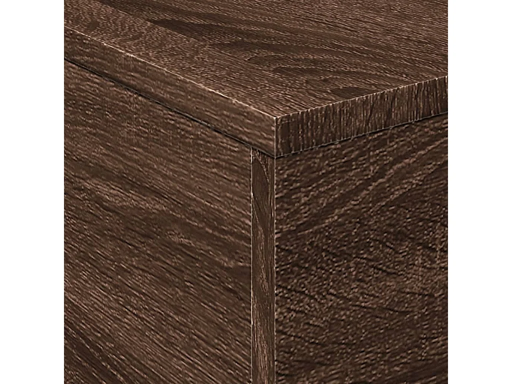 Tavolino con luci LED rovere marrone 50x50x40 cm